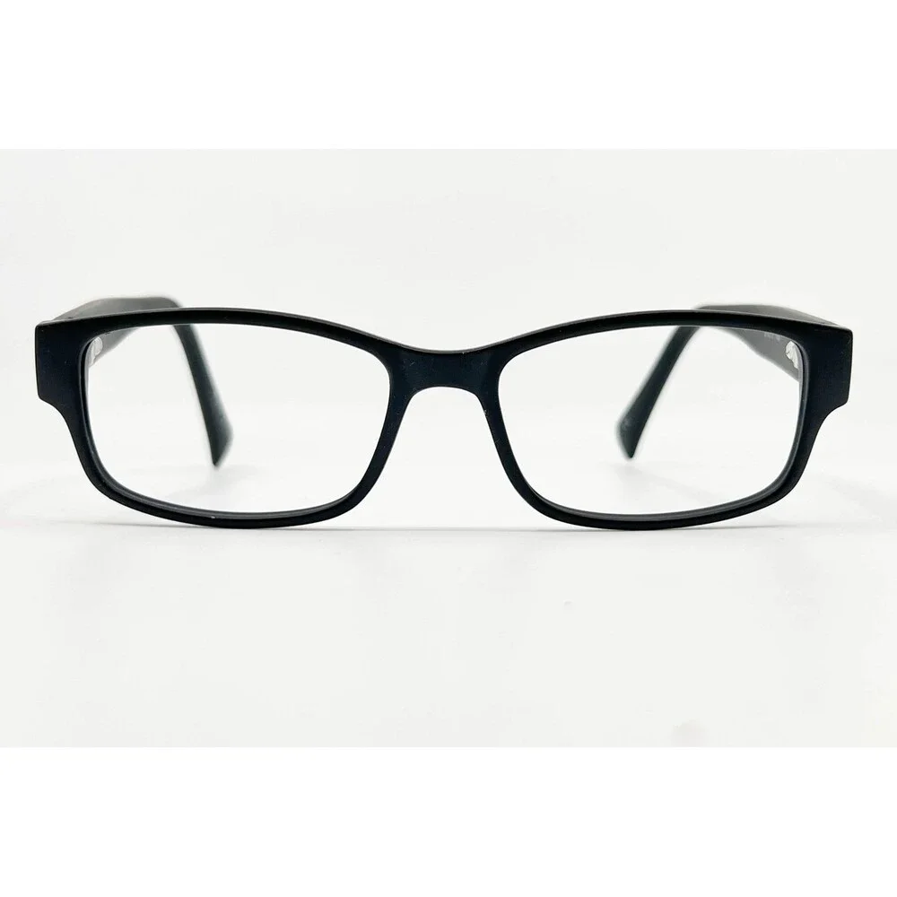 Modern Urban Eyeglasses Frames Black Matte Rectangular 51-17-140